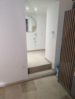 Photo 2 de la publication Facebook : Création de salle de bains avec douche à l'italienne